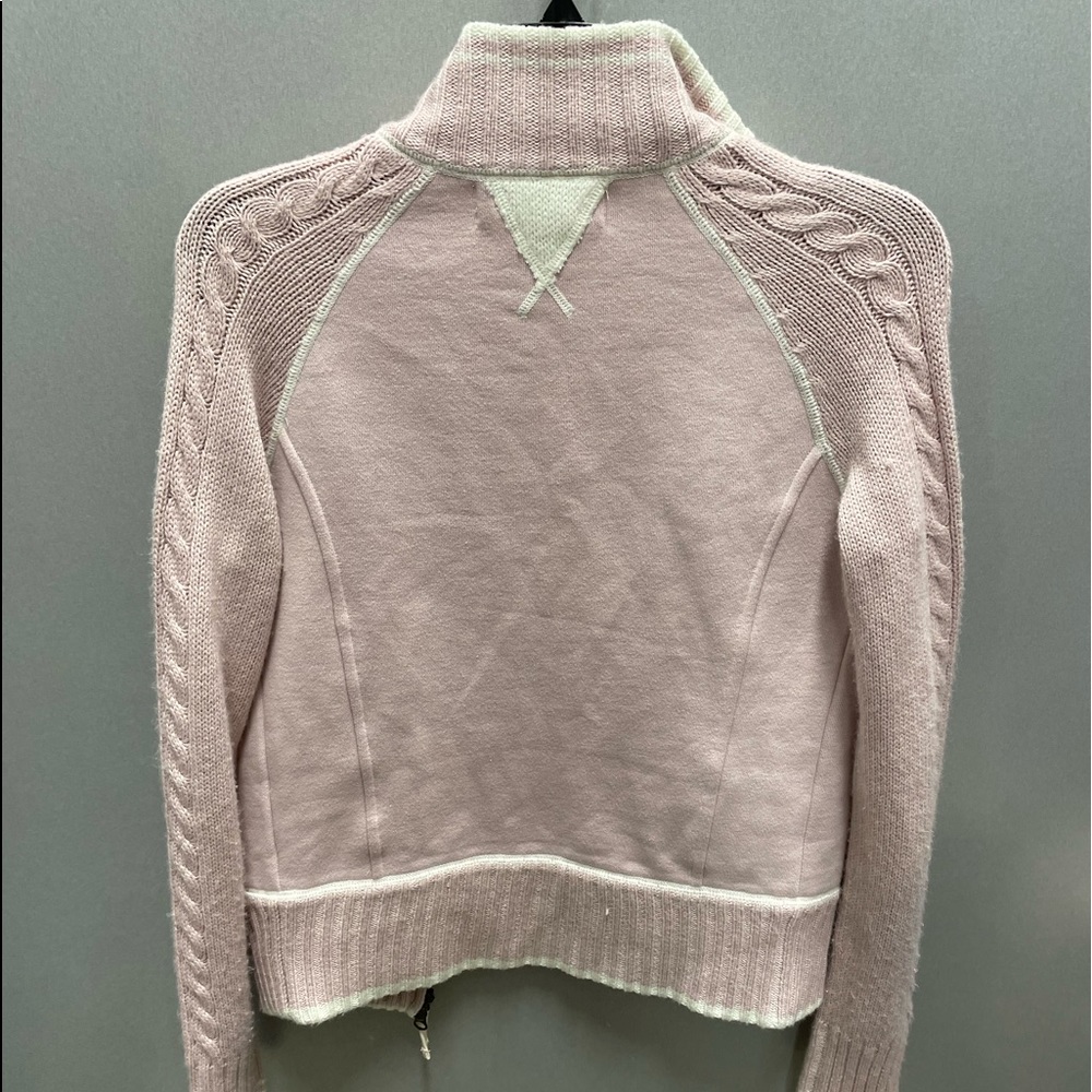 ROXY pink & white full zip sweater/sweatshirt - Picture 9 of 12
